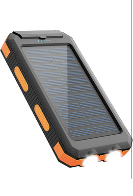 High-Capacity Solar Battery Pack - 20,000mAh with LED Flashlight