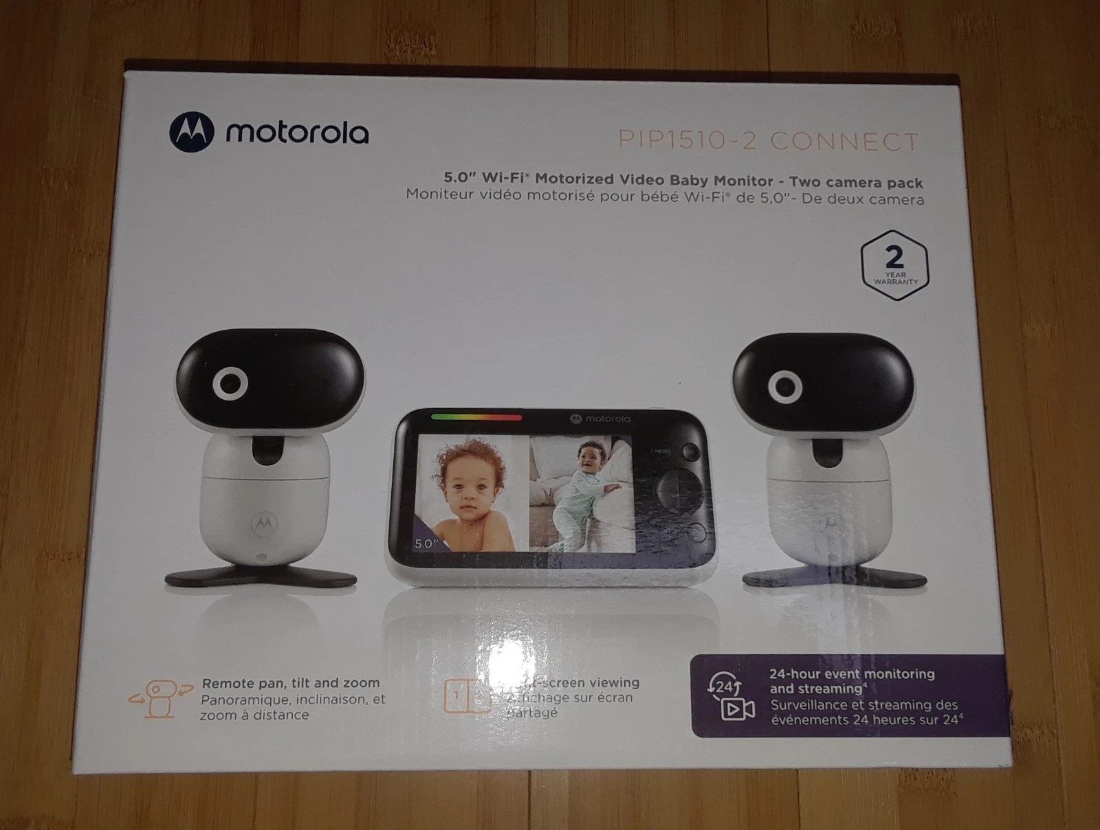 New Motorola PIP1510-2 CONNECT 5.0" Wi-Fi Motorized Video Baby Monitor 2 Cameras
Opens in a new wind