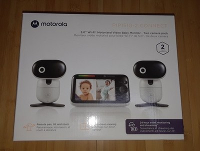 New Motorola PIP1510-2 CONNECT 5.0'' Wi-Fi Motorized Video Baby Monitor 2 Cameras