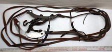 Vintage Mader Hackamore Horse Bit W/ Headstall - Flat Reins 1224252
