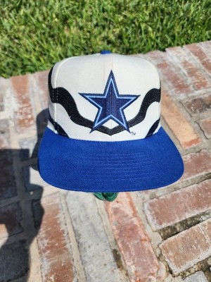 Dallas Cowboys Apex One Vintage Black Blue Waves 90s Snapback Hat Cap