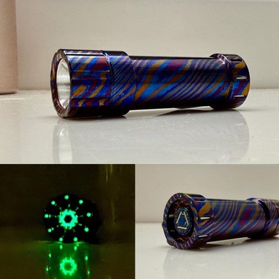 Rare Tain Azco Timascus Flashlight  Never Carried 1 of 3 Produced Worldwide Ship