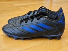 Adidas Goletto IX Firm Ground Black Blue Kids Youth Soccer Cleats Size 4 JH6643