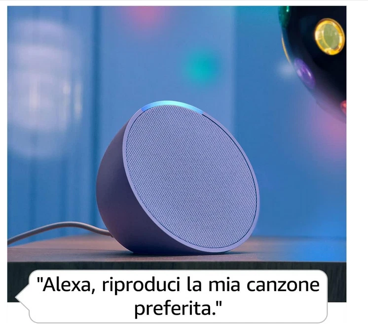 Echo Pop (Ultimo modello) Altoparlante Bluetooth intelligente con Alexa Bianco - Immagine 3 di 4