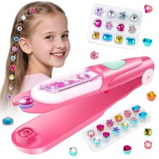 Hair Gem Stamper Kit Hair Accessories for Girls Toy Bling Hair Styling Tool R...