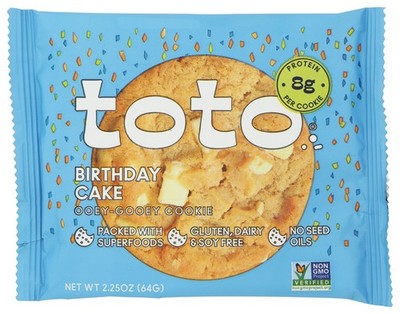 Toto Ooey-Gooey Birthday Cake Cookie Gluten Dairy Soy Free 2.5 Oz