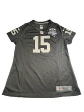 Las Vegas Raiders Jersey Youth Large Black Nike On Field NFL Football Gear Shirt