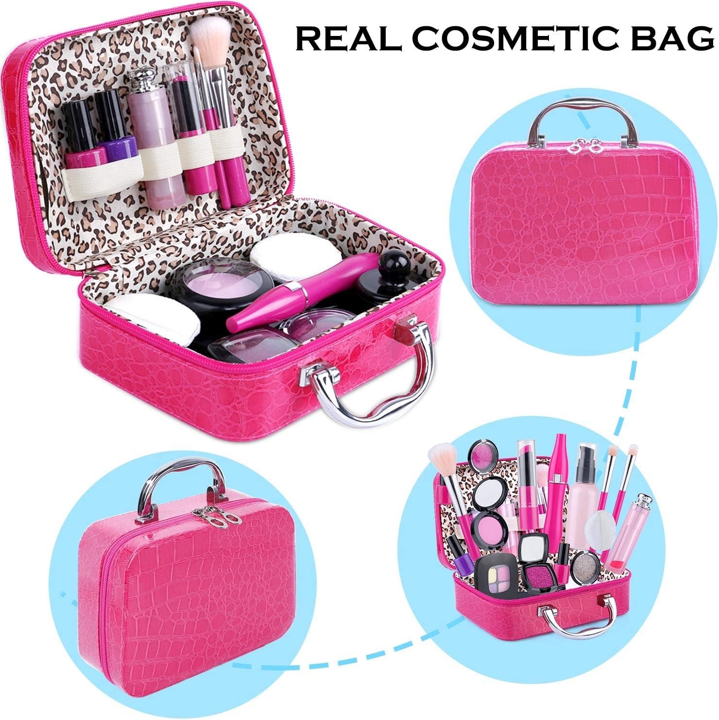 Tepsmigo Pretend Makeup Kit for Girls, Kids Play Set - with... 