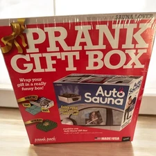 Decoy Gift Box Gotcha Prank Pack Auto Sauna Wrap Your Actual Gift Gag Made In US