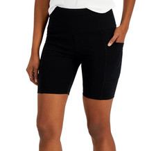Hippie Rose Juniors' Cell Pocket Bike Shorts Athletic Workout Black XS