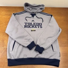Toledo Rockets Hoodie Mens Large Gray Long Sleeve Pullover Adidas
