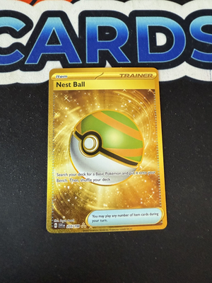 Pokmon TCG Nest Ball Scarlet Violet Holo Gold Rare Card 255/198 Base Set |  eBay