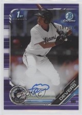 2019 Bowman Chrome Prospects Purple Refractor /250 Jose Devers #CPA-JD Auto x3x