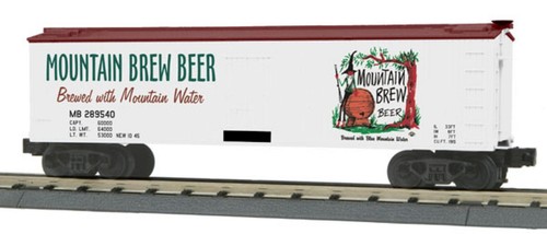 MTH RAILKING MOUNTAIN BREW BEER 40’ ¡COCHE REFRIGERADO LATERAL MADERA 30-78064! Calibre O | Zustand: Used