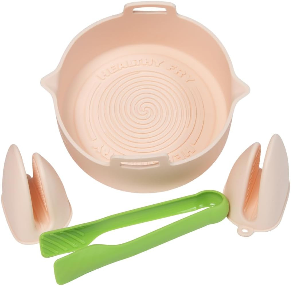 Teglia per Friggitrice ad Aria 20 cm Rotonda | Silicone Alimentare BPA Free