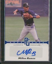 2013 Leaf Perfect Game #A-MR4 Milton Ramos Autographs Blue #/25