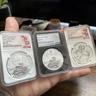 3-1 Oz. Silver Rounds “year Of The Dragon And Snake”