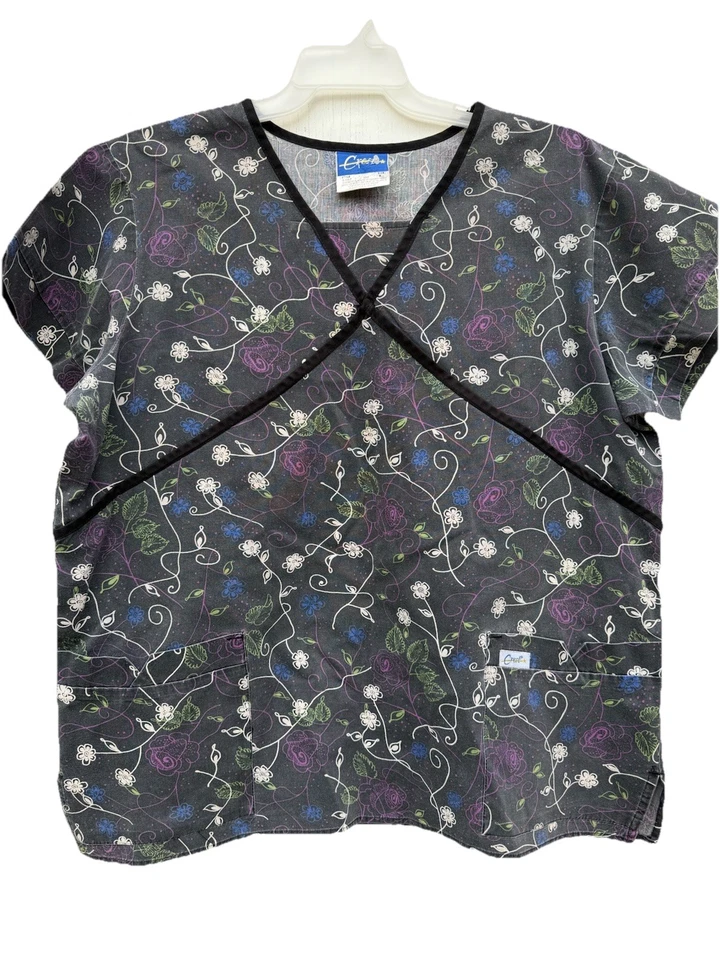 landau scrub top The Look Of Professional Multicolor Lot Of 7 Size M-L Pockets  - Image 3 of 4