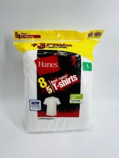 Hanes New Comfort Soft Tagless T-shirts Boys L Large 14-16 8 T-shirts In Package
