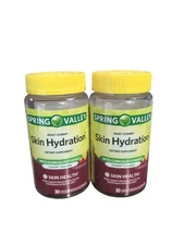 Spring Valley Skin Hydration Dietary Supplement Gummies 30ct Lot 3 Exp 9/25