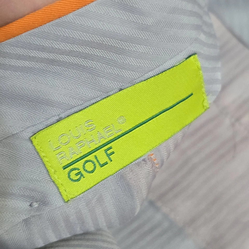 Louis Raphael Golf Blaze Orange Chino Shorts Flat Front Mens Sz 34 9" Inseam - Image 4 of 4