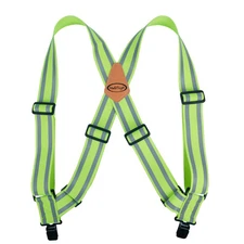 Reflective Safety Side Clip Suspenders with Hi Viz Reflective Strip