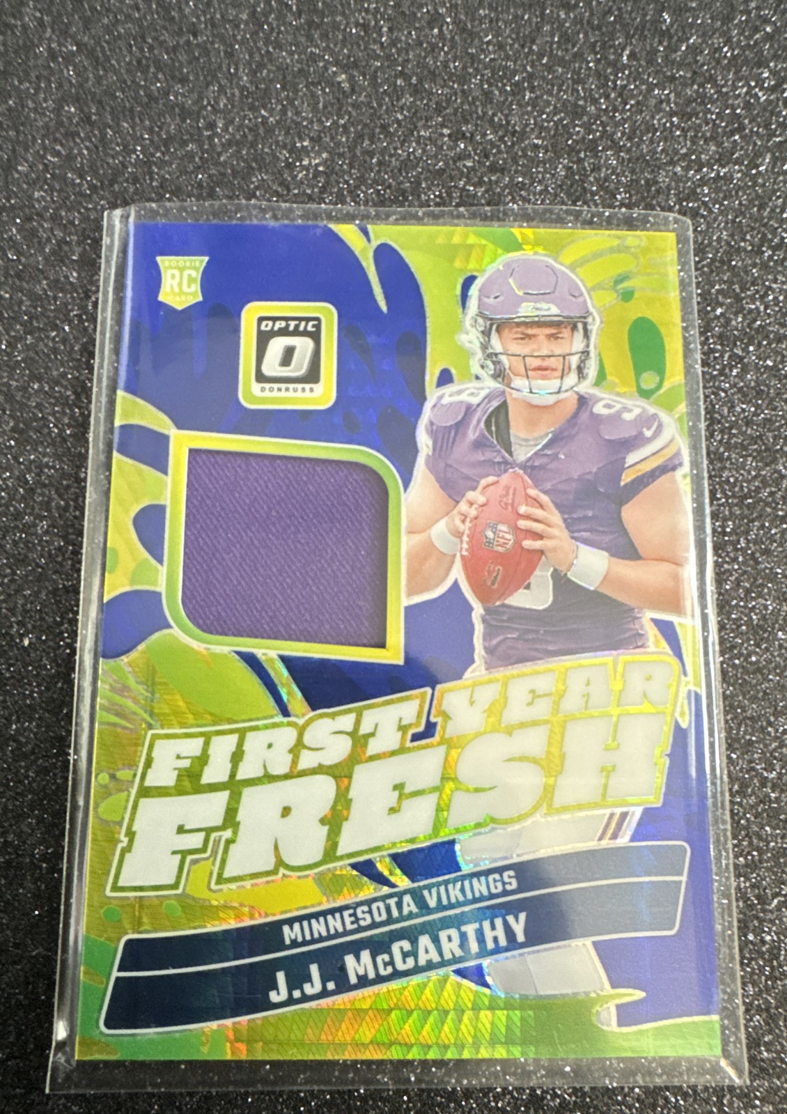 2024 Panini Donruss Optic - First Year Fresh J.J. McCarthy #FYF-JMY Blue...