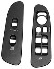 Driver and Passenger Door Window Switch Panel Bezel for 2002-2010 Dodge Black