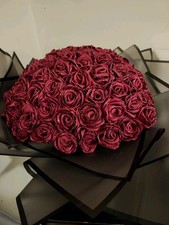 Artificial Red Rose Flower Bouquet Arrangement  Centerpiece D cor