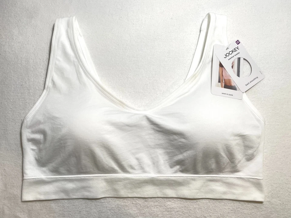 NWT Jockey Women's XXL Full Coverage Molded Cup Seamfree Bralette 3041 White - Image 4 of 4