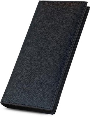 123 Cheap Checks Black Basic Genuine Leather Checkbook Cover For Men &