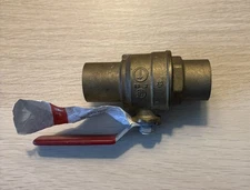 NEW B&K MUELLER 107-455HC 1" BALL VALVE SOLDER 1" Forged Brass ( ITALY )