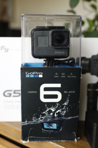 GoPro HERO 6 noir avec 3 piles supplémentaires, cardan, télécommande gopro et supports - Photo 1/24