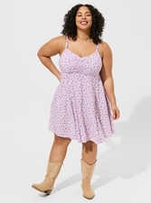 Torrid Mini Skater Dress Tiny Floral Purple NWT New 4X