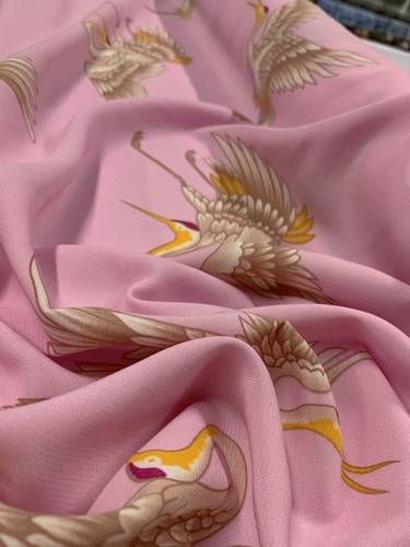 SUMMER/SPRING PRINTED POLYESTER FABRIC : BIRDS : 150CM WIDE : #CEP8 - Foto 4 di 41