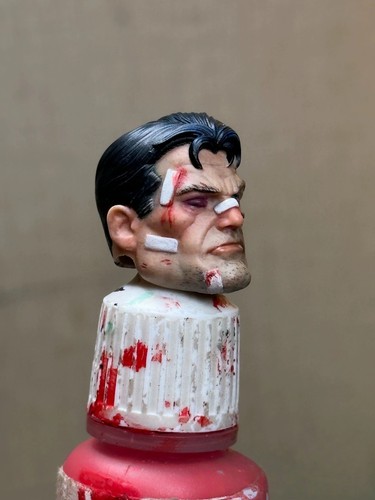 1/12 Painted Blood Face Punisher Wounded Head Sculpt Fit 6'' ML Action Figure - Picture 6 of 6