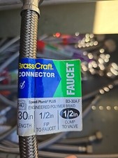 BrassCraft Braid Faucet Connector Polymer 1/2" OD x 1/2" FIP x 30" B3-30A F