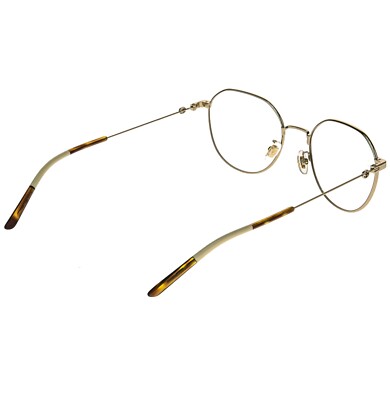 GUCCI GG0684O 0684 Gold Ivory Marble Stripe Logo Unisex Oval  display picture 3