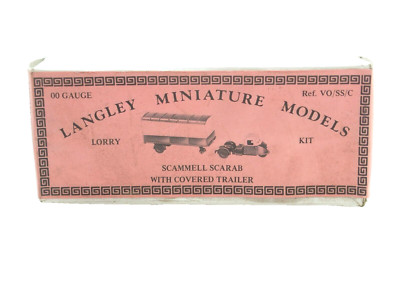 LANGLEY MINIATURMODELLE VO/SS/C SCAMMELL KARABÄUS ABGEDECKTER ANHÄNGER 1:76