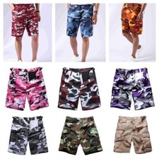 Mens Army Military BDU Shorts Outdoor Hunt Camp Casual Camouflage Cargo Shorts