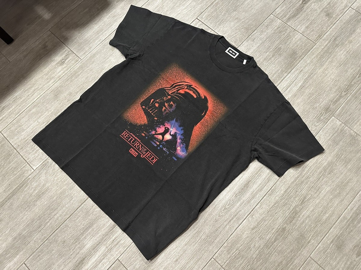 KITH Star Wars Return of the Jedi Darth Vader Poster Black Vintage Tee L  Large