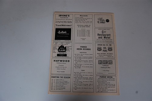 1968 Purdue - Wisconsin College Basketball Program - Rick Mount - Picture 3 of 5