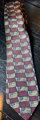 GRATEFUL DEAD TIE US BLUES FIFTH SET FLAG IMPORTED SILK NICE!!
