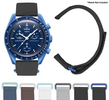 Hook & Loop 2 Piece Nylon Watch Band Strap for Omega MoonSwatch / Moonwatch 20mm
