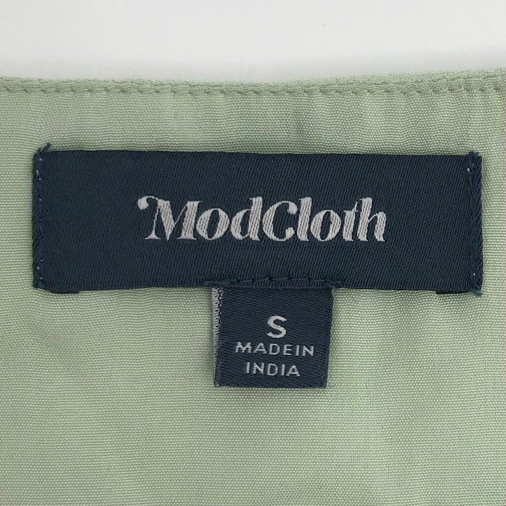 Modcloth Womens Emulate Ethereal Blouson Dress Green Maroon Floral Embroidered S