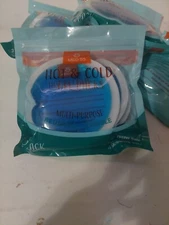 2X Hot & Cold Gel Ice Packs Round Ice Packs for Injury Reusable Gel Flexible 5pk