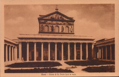 Vintage Postcard Roma Chiesa di S Paolo fuori le mura Rome Italy
