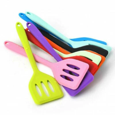 Non Stick Silicone Slotted Turner Spatula Flipper Kitchen Cooking Tool New UK