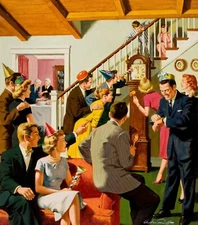 Arthur Sarnoff : Happy New Year's Party : Archival Art Print