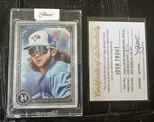2021 Topps Museum Collection Canvas RP Josh Trout Signed  11/12  Bo Bichette